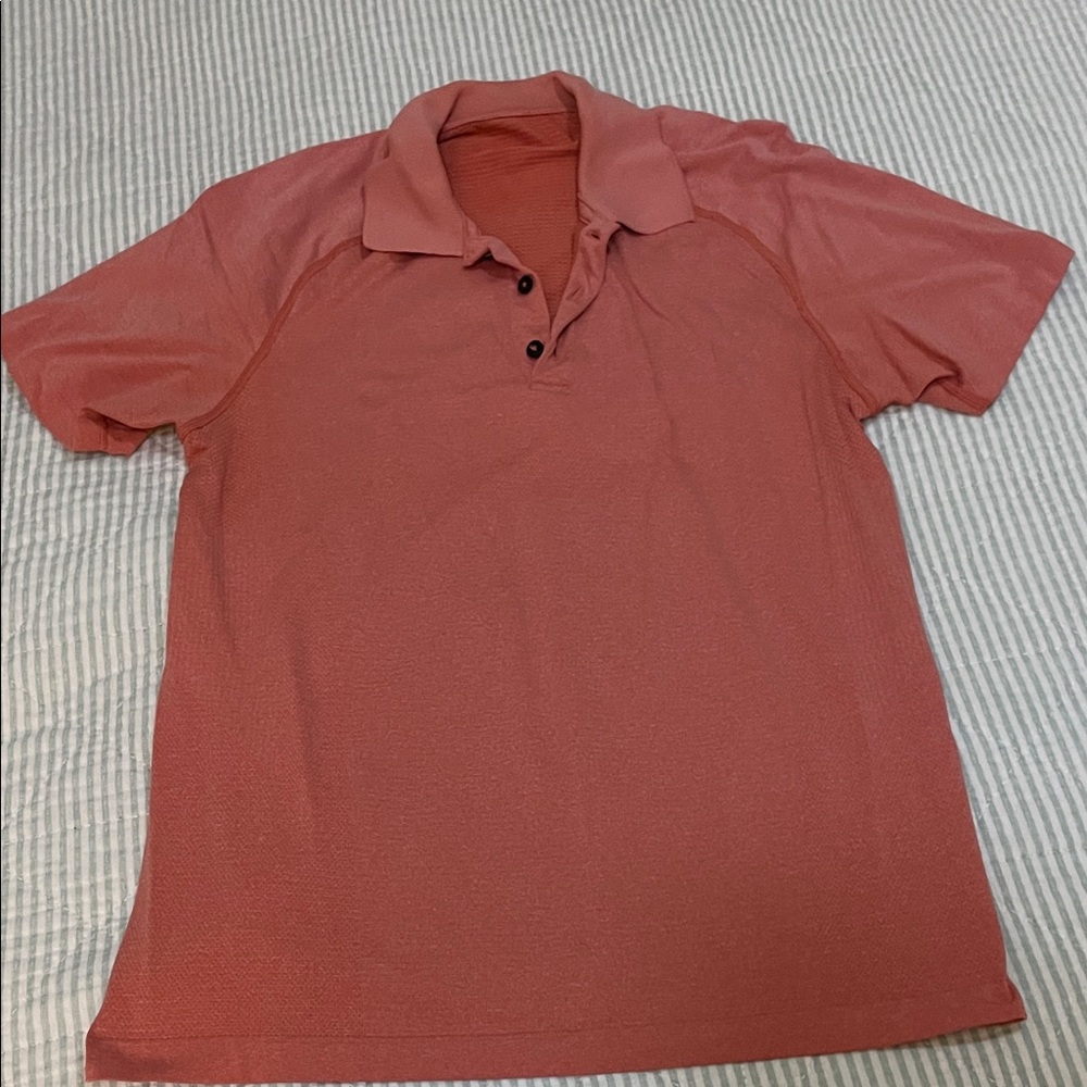 Men's Orange Lululemon Polo Shirt - M